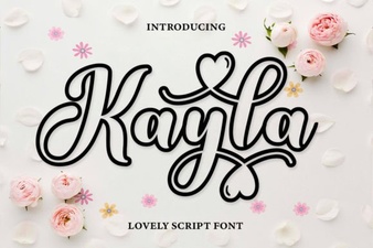 The Kayla Outline Font for Creative Projects